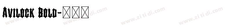 Avilock Bold字体转换